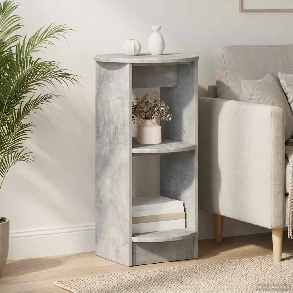 Mobile laterale Grigio Cemento Legno ingegnerizzato 899837