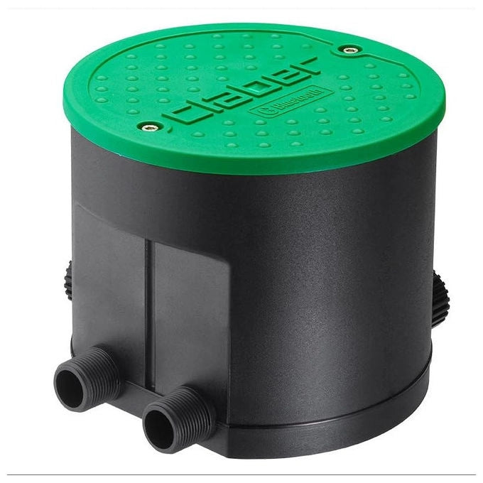 Claber Hydro-4 BT, pozzetto premontato 4 vie con programmatore Bluetooth, 4 linee irrigazione, app myClaber, IP68, Water Budget