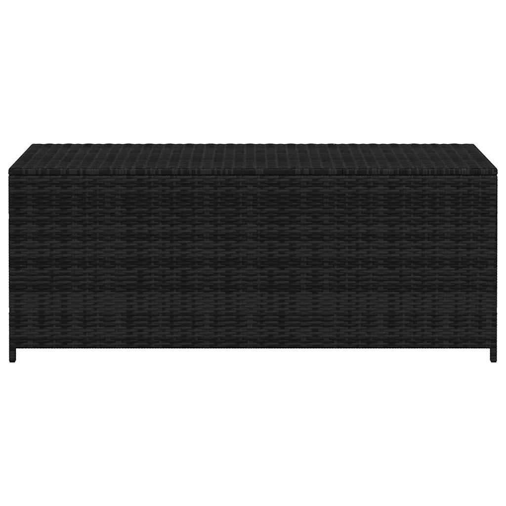 Baule da Giardino Nero 150x50x60 cm in Polyrattan 43134
