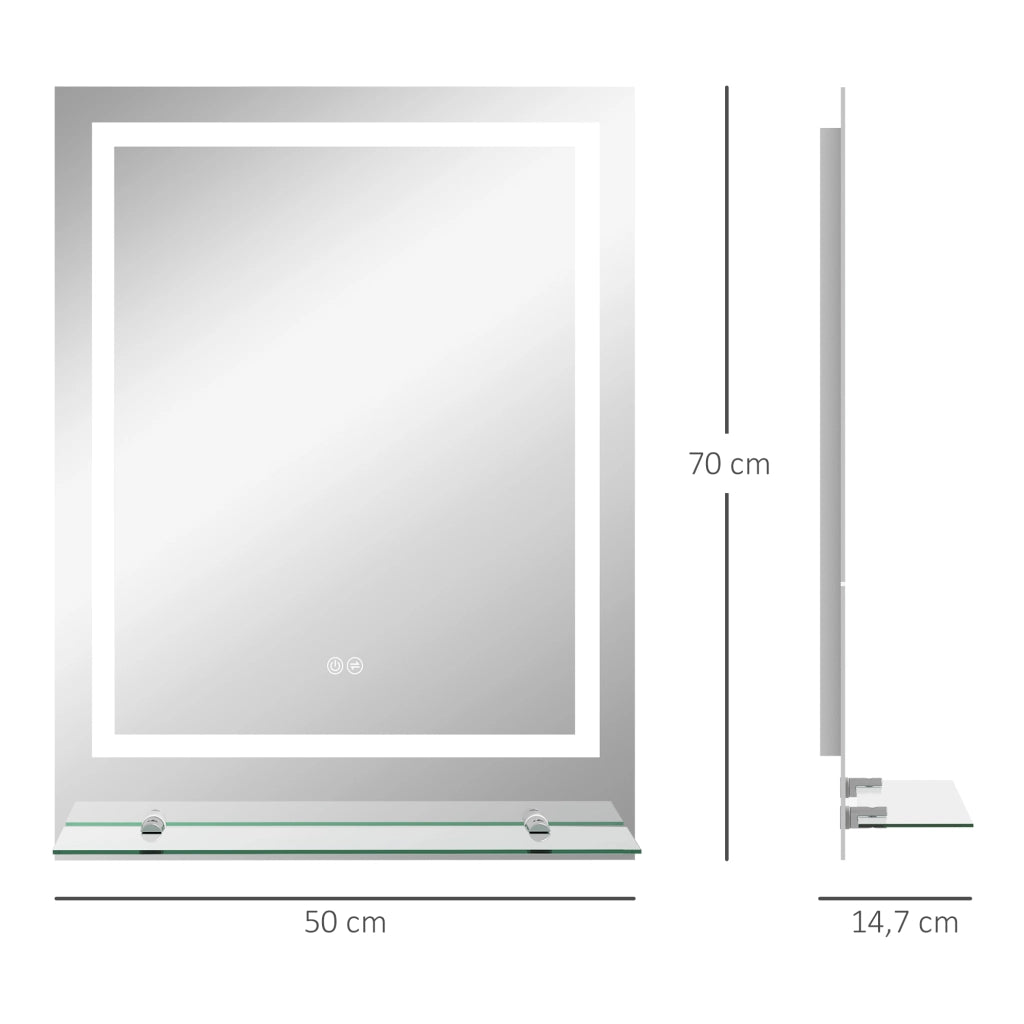 Specchio da bagno rettangolare LED ¨C Minimal ¨C 70x50 cm