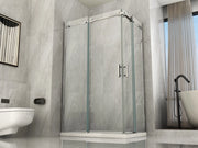 Box doccia due lati scorrevole cristallo 8mm trasparente h.195 FLUIDA 100x100 cm