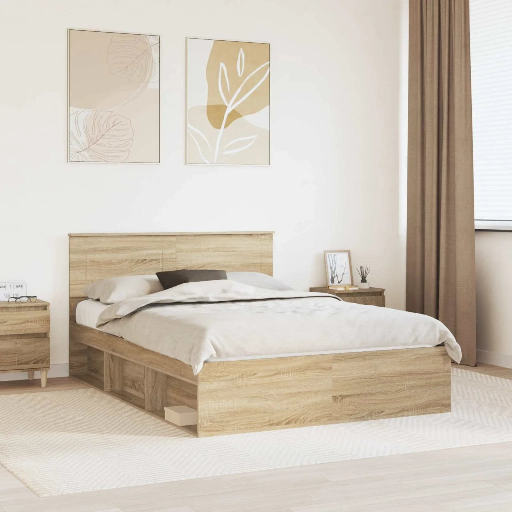 Struttura del letto Sonoma 140 x 200 cm Legno multistrato
