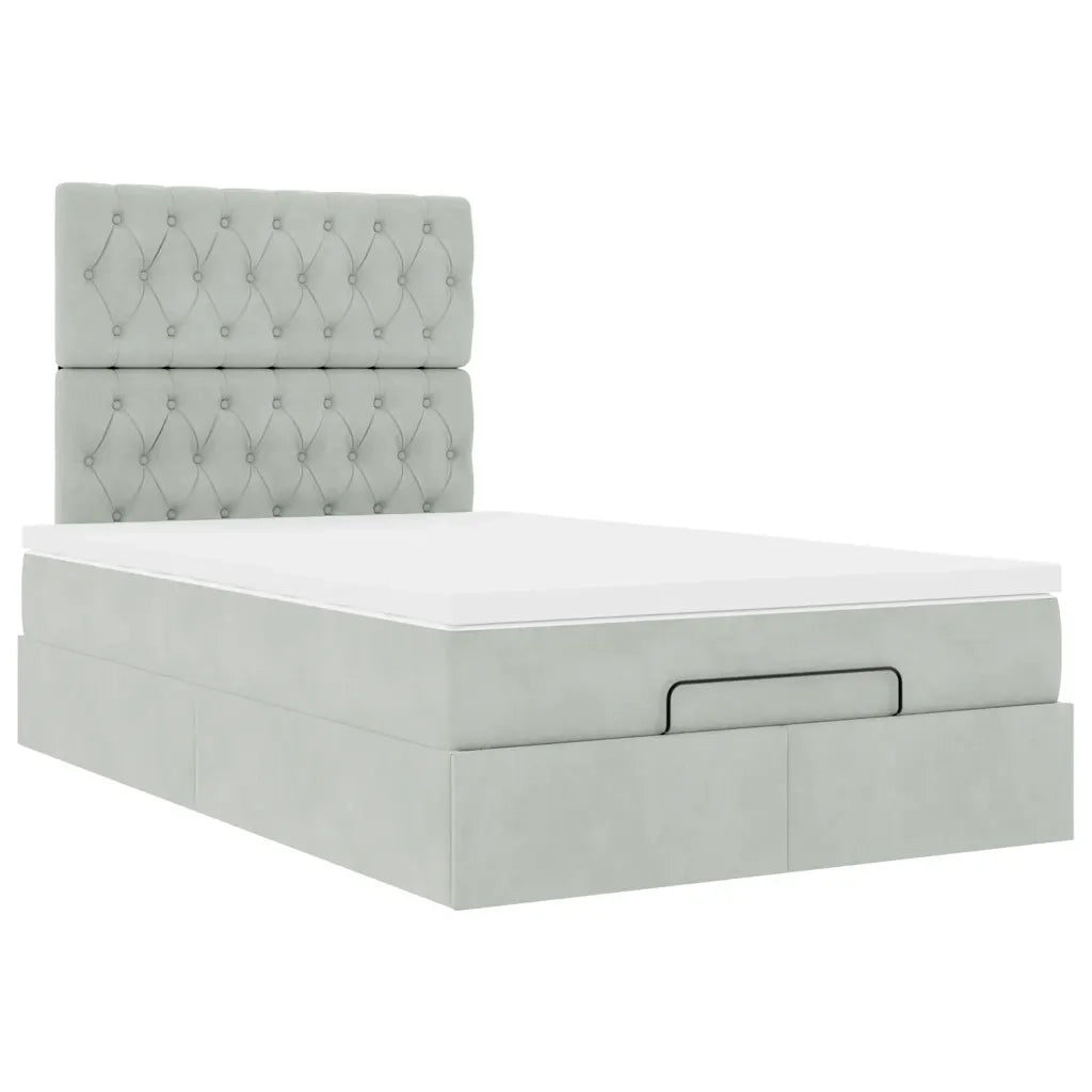 Struttura Letto Pouf con Materassi 120x190 cm Velluto 3313529