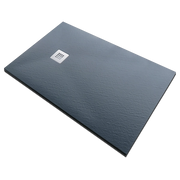 Piatto doccia marmoresina gelcoat pieno antracite grafite nero h.2,8cm Doliso Elostone 70x120  cm
