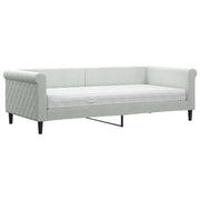 Divano letto | Sof¨¤ letto | Letto singolo con Materasso Grigio Chiaro 90x200 cm in Velluto
