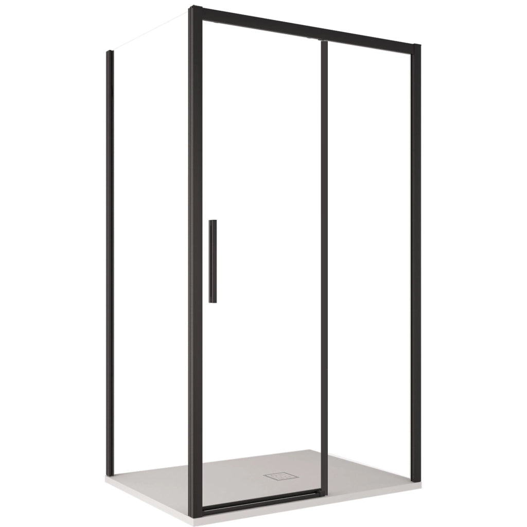Box Doccia Angolare 80x120 cm 1 Anta Scorrevoe in Cristallo Trasparente 6mm H195 Bonussi Eliane