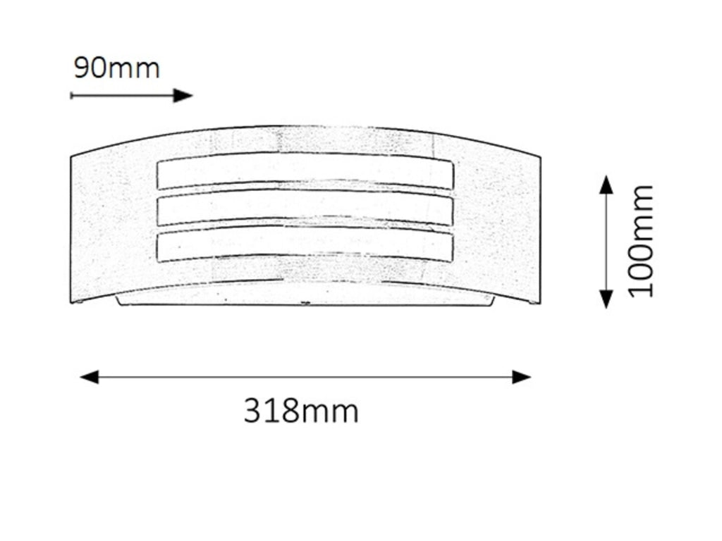 Applique esterna E27 Roma cromo satinato Rabalux 8410