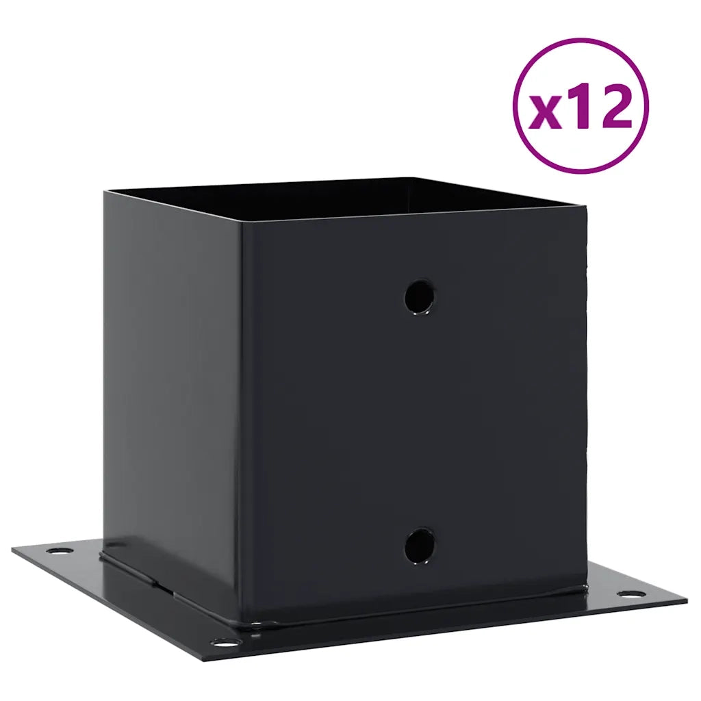Basi Pali Quadrati 12 pz 141x141 mm Acciaio Verniciato Polvere CFW3604860