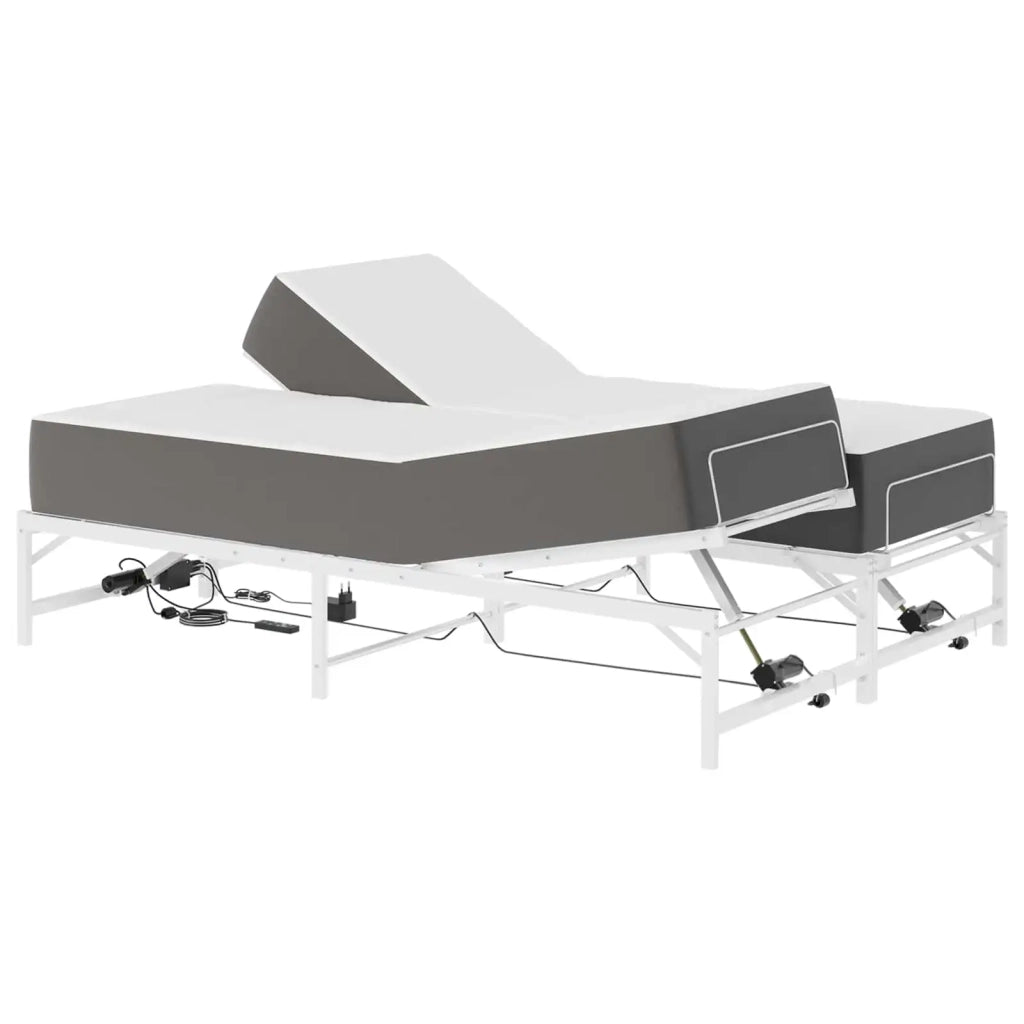 Telaio Letto Elettrico Regolabile Bianco 150 x 200 cm Acciaio 3438633