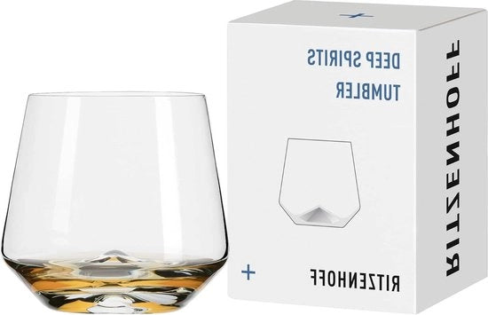 Tazza profonda 400 ml per spiriti nr. 2 con decorazione a diamante - fondo in cristallo - Made in Germany