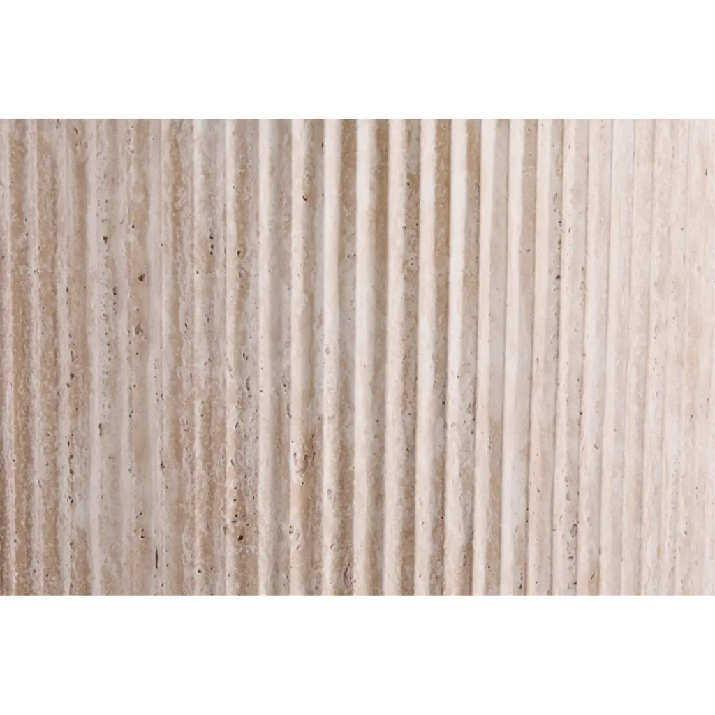 Table bassa VAGOS – Colore rovere chiaro – Tavolino rotondo Ø50 cm – MDF – Design moderno e naturale