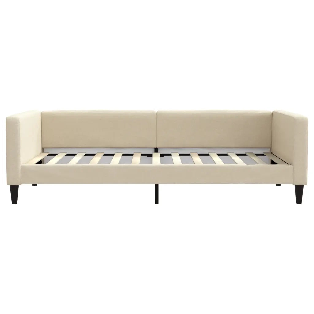 Letto singolo | Letto per adulti | Letto da Giorno Crema 100x200 cm in Tessuto