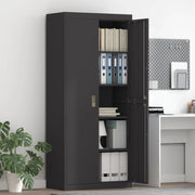 Armadio Nero 80 x 40 x 180 cm Acciaio