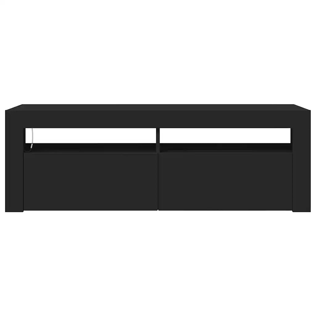 Mobile TV | Armadietto TV | Mobile Porta TV con Luci LED Nero 120x35x40 cm