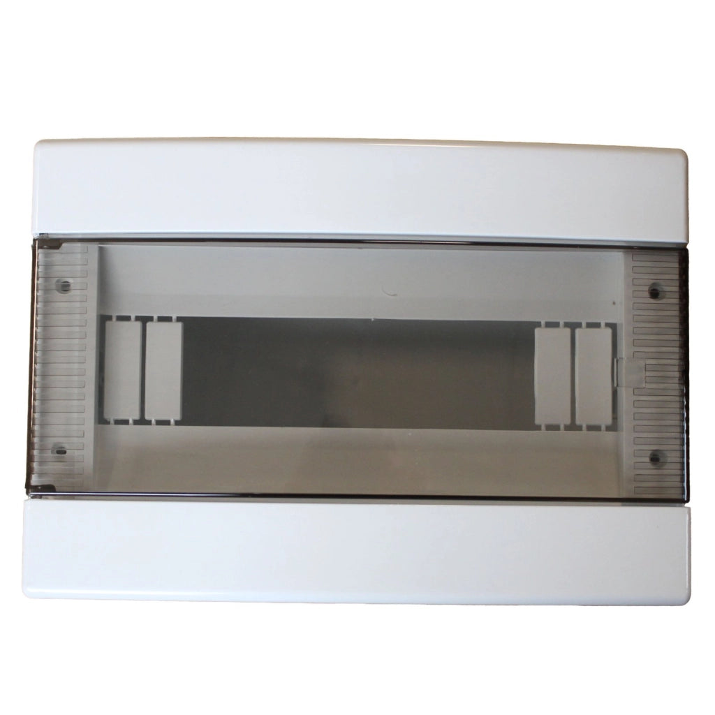Centralino da parete 12 moduli, bianco IP40, 270x190x100 mm, RAL 9016, ideale per installazioni elettriche domestiche e industriali