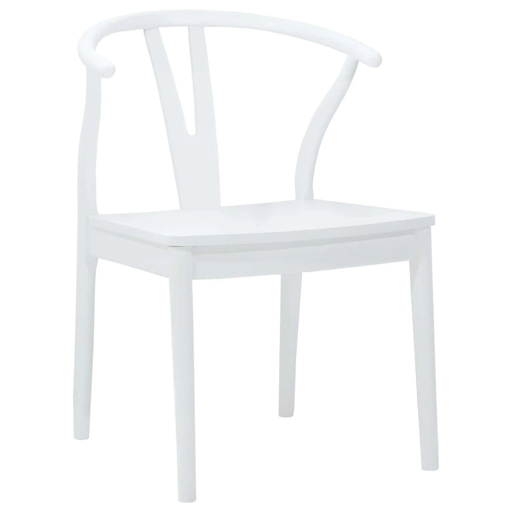 Sedia da pranzo 2 pz | Sedie da cucina Bianco e Bianco Legno di gomma solido