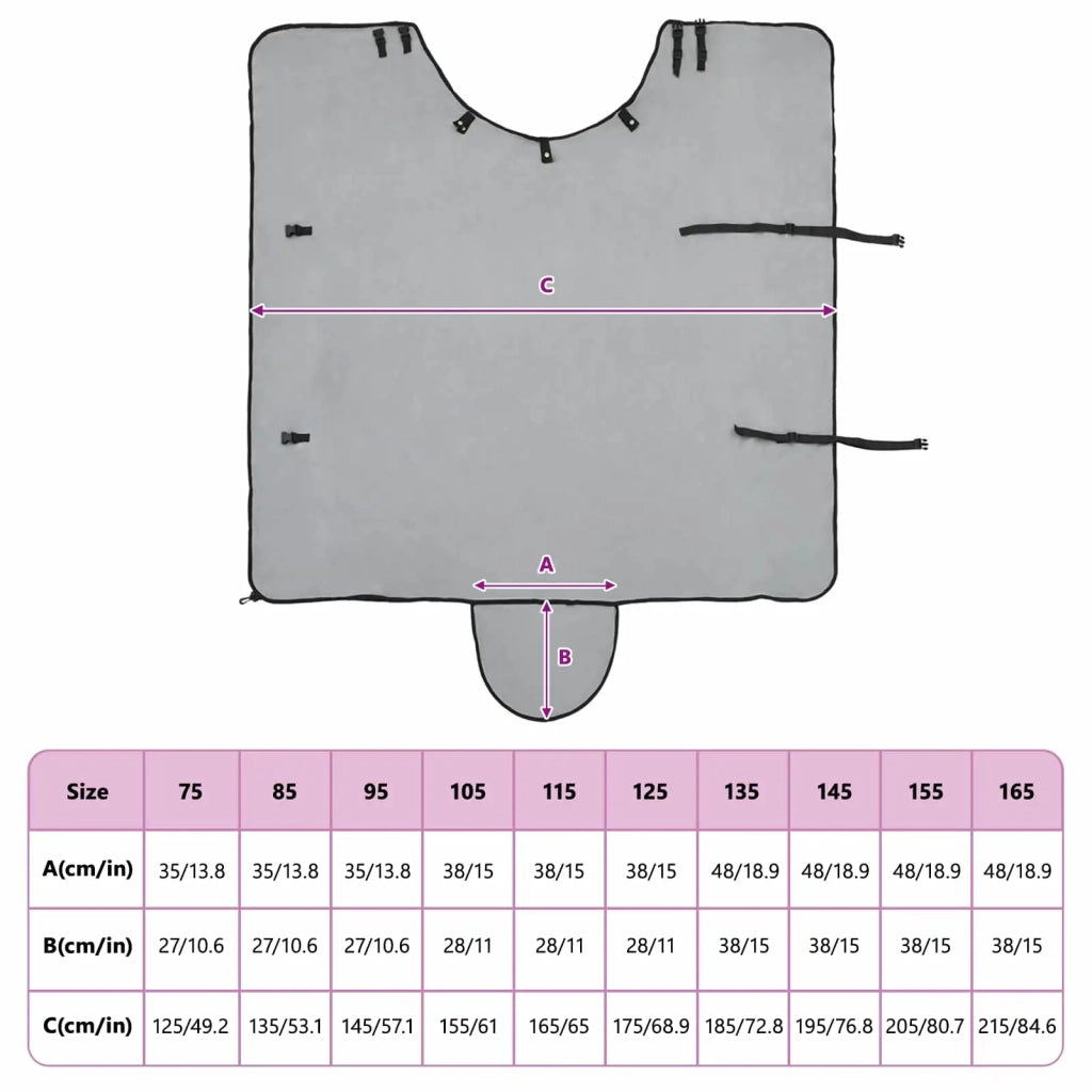 Coperta per Cavalli Grigio chiaro e rosa completo 85 cm CFW5856497