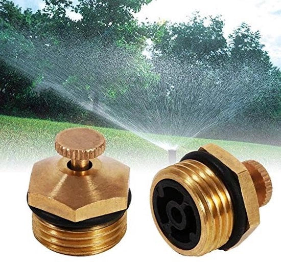 Kit di Sbriciolatoi Adattabile Testa - Sbriciolatore Giardino - Sbriciolatore Pompa a Pressione - Sbriciolatore Erba - Set di 5 Sbriciolatori - Materiali di Alta Qualità in Ottone - Aspiratore d'Acqua