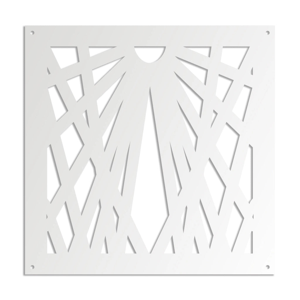 LASER - Pannello in PVC traforato - Parasole Colore: bianco, Misura: 98x98 cm