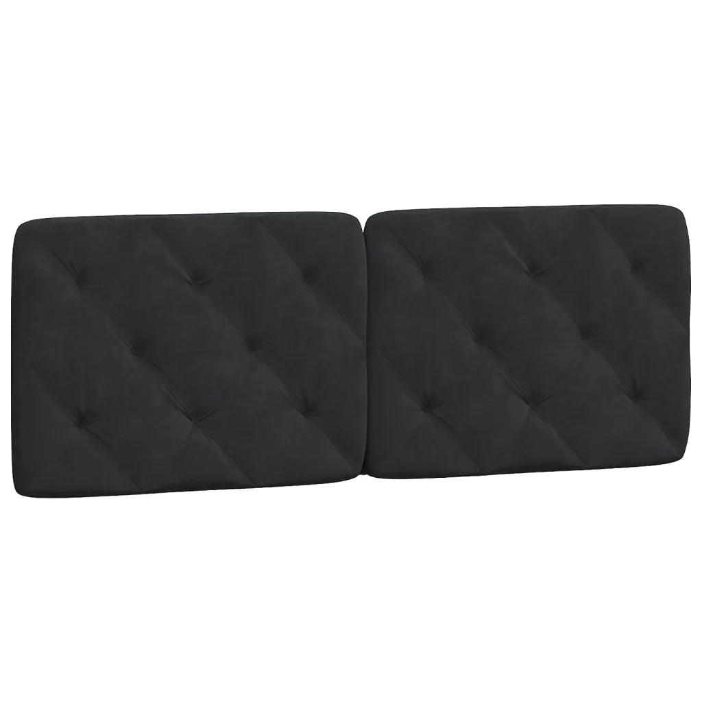 Cuscino Testiera-Cuscino per Testiera Nero 120 cm in Velluto