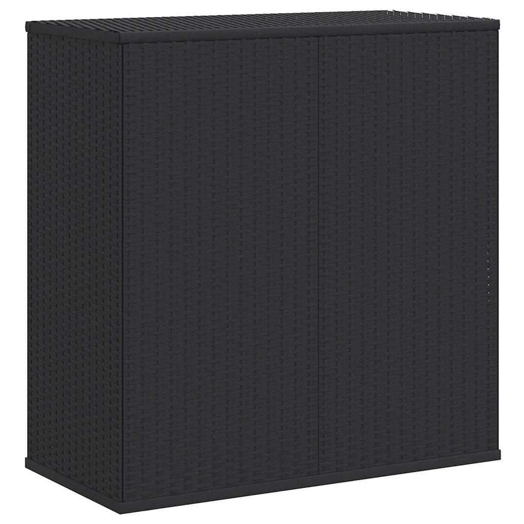 Contenitore Cuscini da Giardino Rattan PE 100x49x103,5 cm Nero CFW3108297