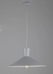 Lampada a sospensione Candellux Elista grigia Ø43,5 E27