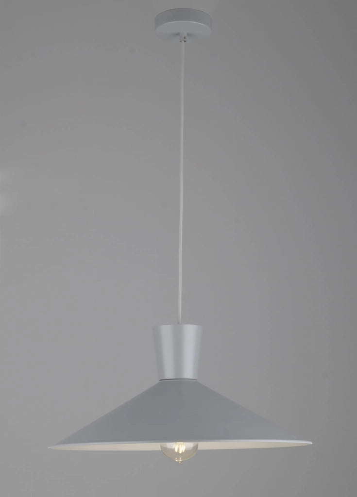 Lampada a sospensione Candellux Elista grigia Ø43,5 E27