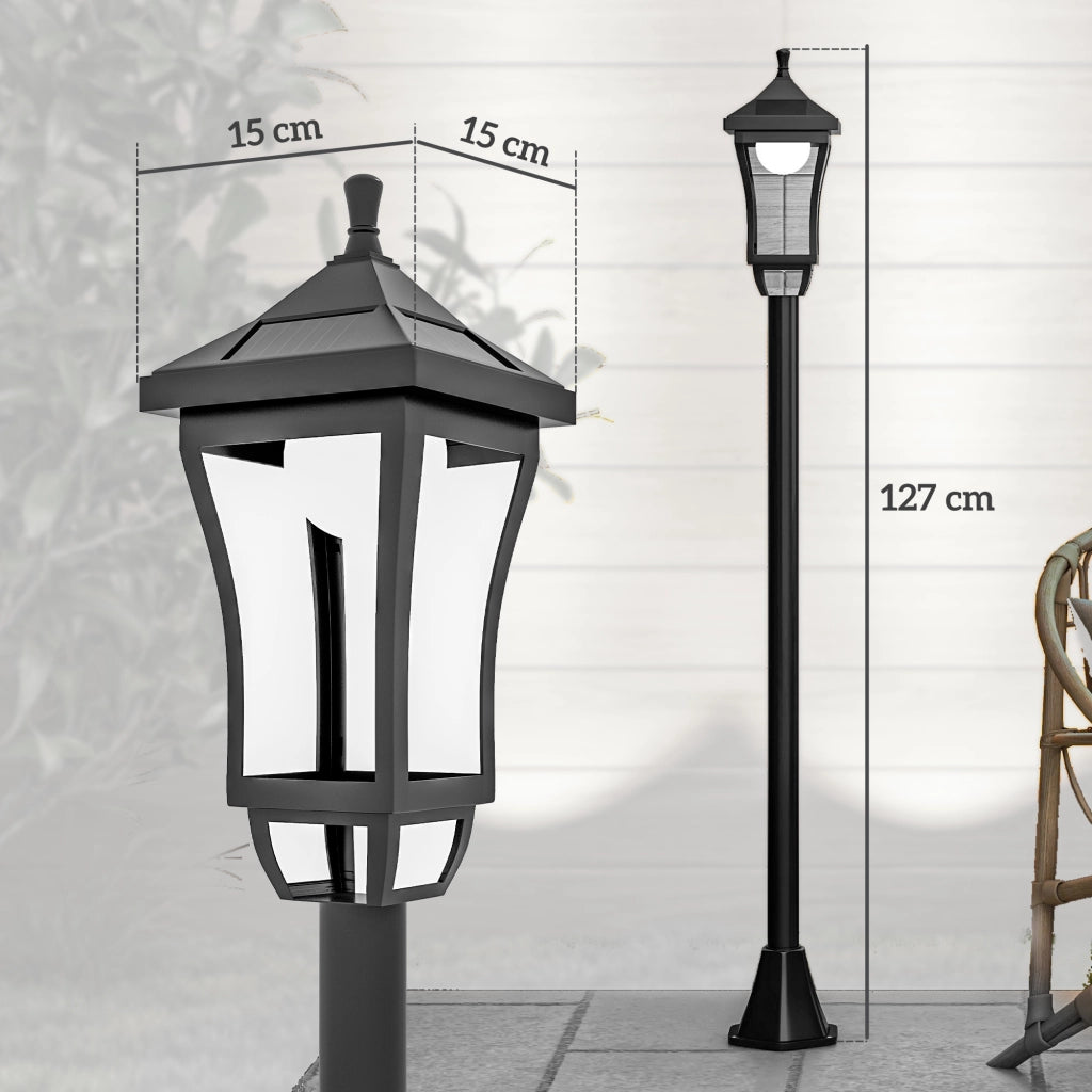 Farol Solare da Giardino ¨C zephmum ¨C Nero ABS Policarbonato ?15x127 cm