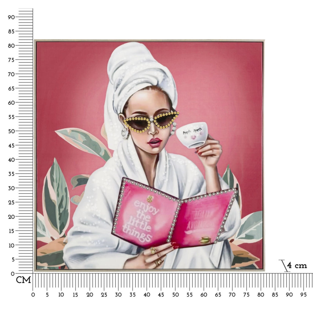 Stampa su Tela Relax, Multicolore, Tessuto, 82x82x4 cm