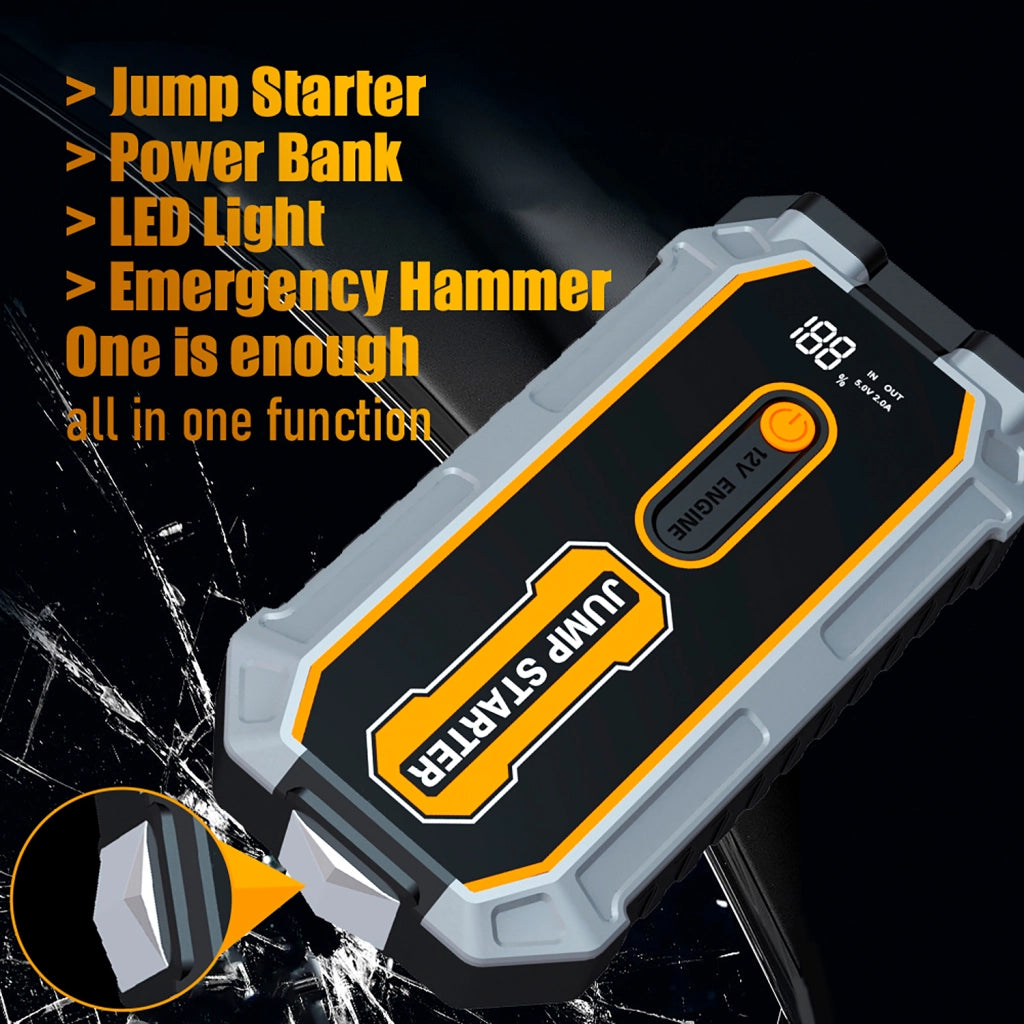 Caricabatterie avviatore emergenza 12V 16800mAh 600A/1200A range temperatura -50°C ~ +80°C adatto per auto moto e camion