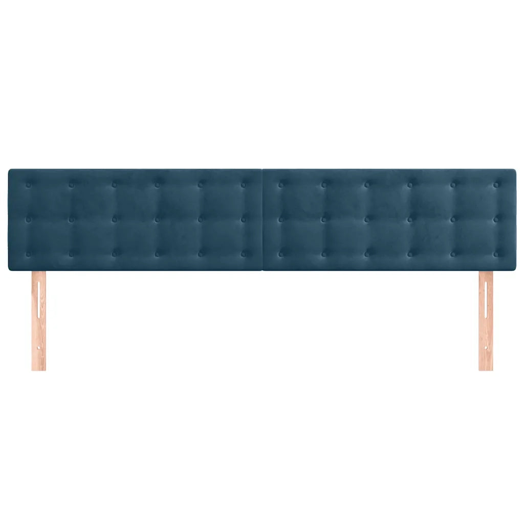 Testiera | Testata Blu Scuro 200x5x78/88 cm in Velluto