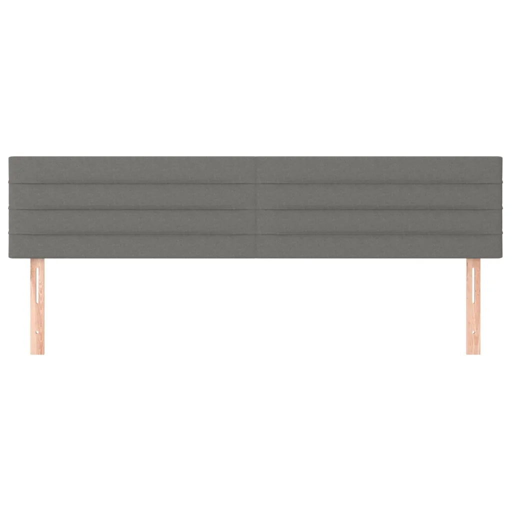 Testiera | Testata Grigio Scuro 180x5x78/88 cm in Tessuto