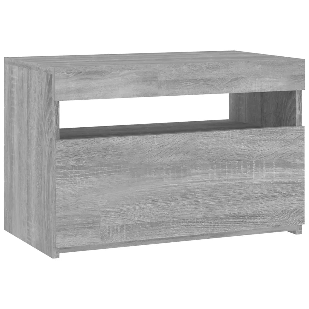 Mobile TV | Armadietto TV | Mobile Porta TV con Luci LED Grigio Sonoma 60x35x40 cm