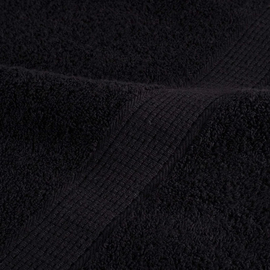 Asciugamano per Ospiti SOLUND 25 pz | Teli per bagno Nero 70 x 140 cm 550 gsm