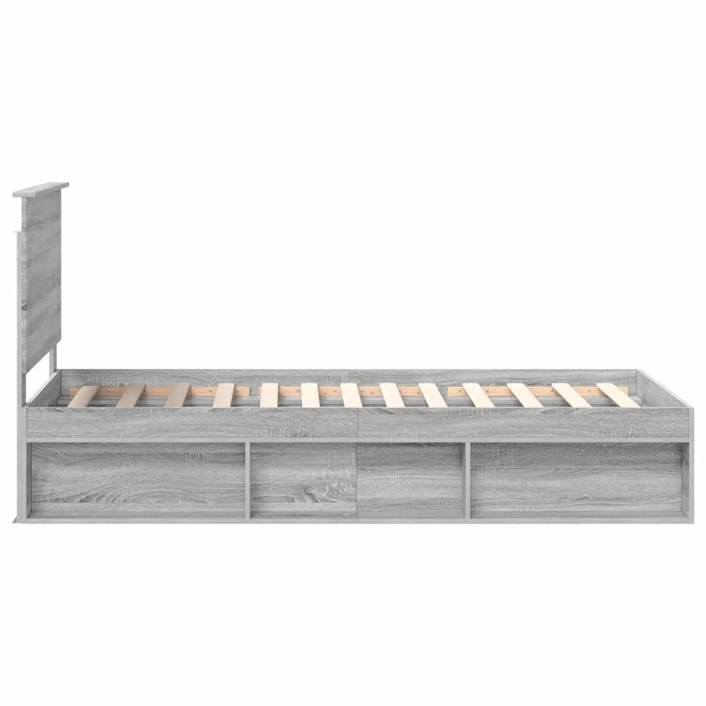 Struttura del letto Grigio Sonoma 90 x 190 cm Pino massello 3409404