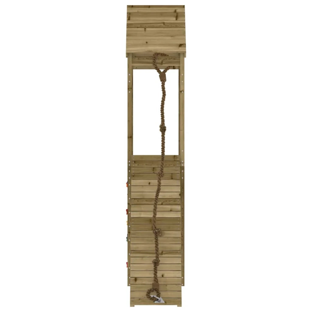 Casetta da gioco con parete da arrampicata 55 x 175 x 264 cm legno di pino impregnato 02_0004854