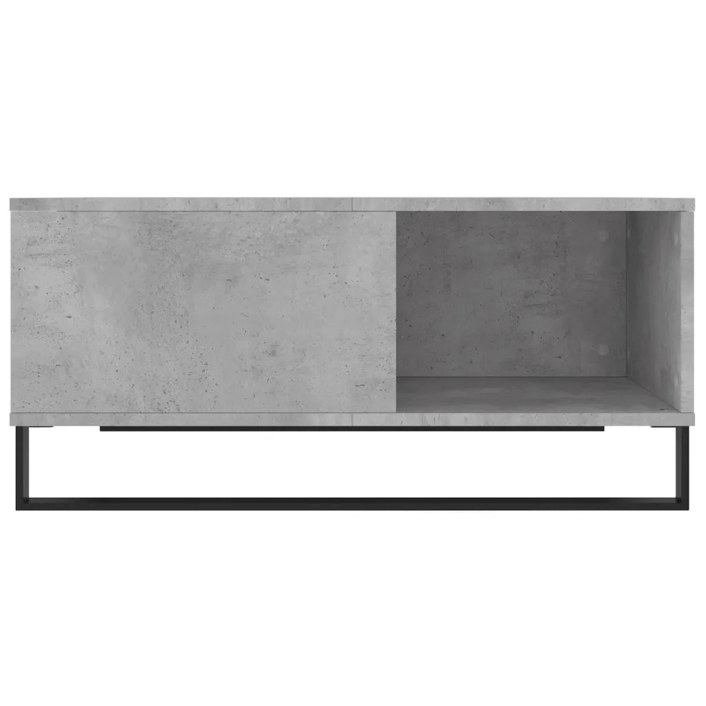 Tavolino Salotto-Tavolino da soggiorno-Tavolo Grigio Cemento 80x80x36,5 cm Legno Multistrato 284063