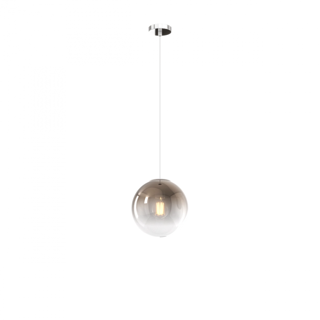 SOSP. BIANCO 8 LUCI TONDA VETRI PICCOLI BRONZO 1194BI-S8 TP-BR