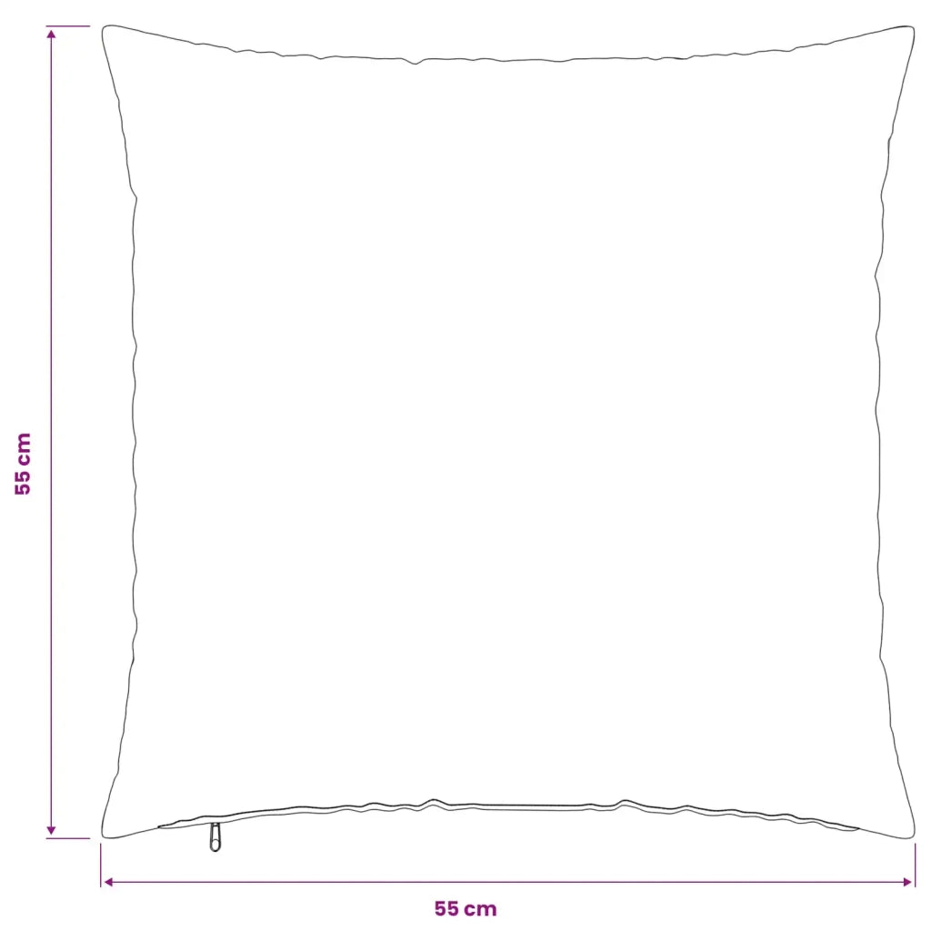 Federa 6 pcs HEERLEN Rosa 55 x 55 cm Velluto 912234