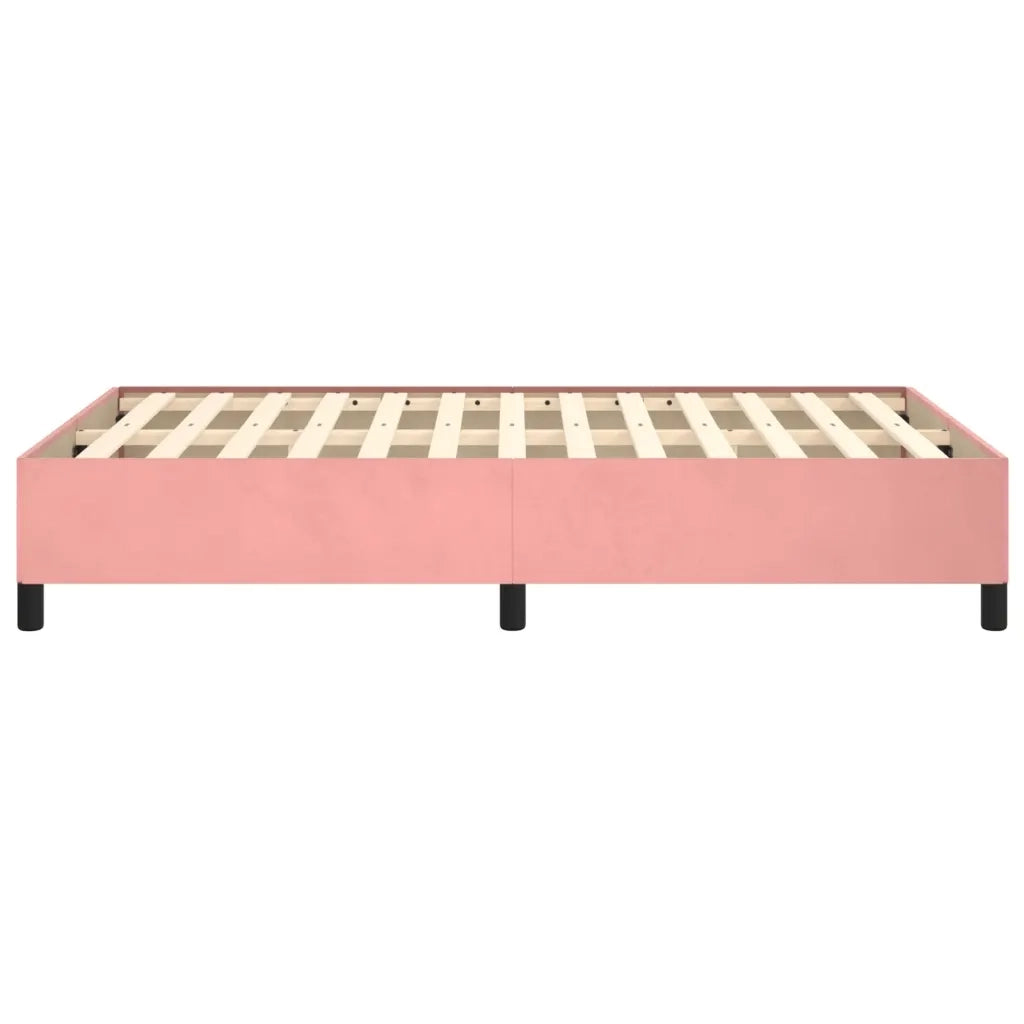 Letto matrimoniale | Letto per adulti | Giroletto Rosa 120x200 cm in Velluto