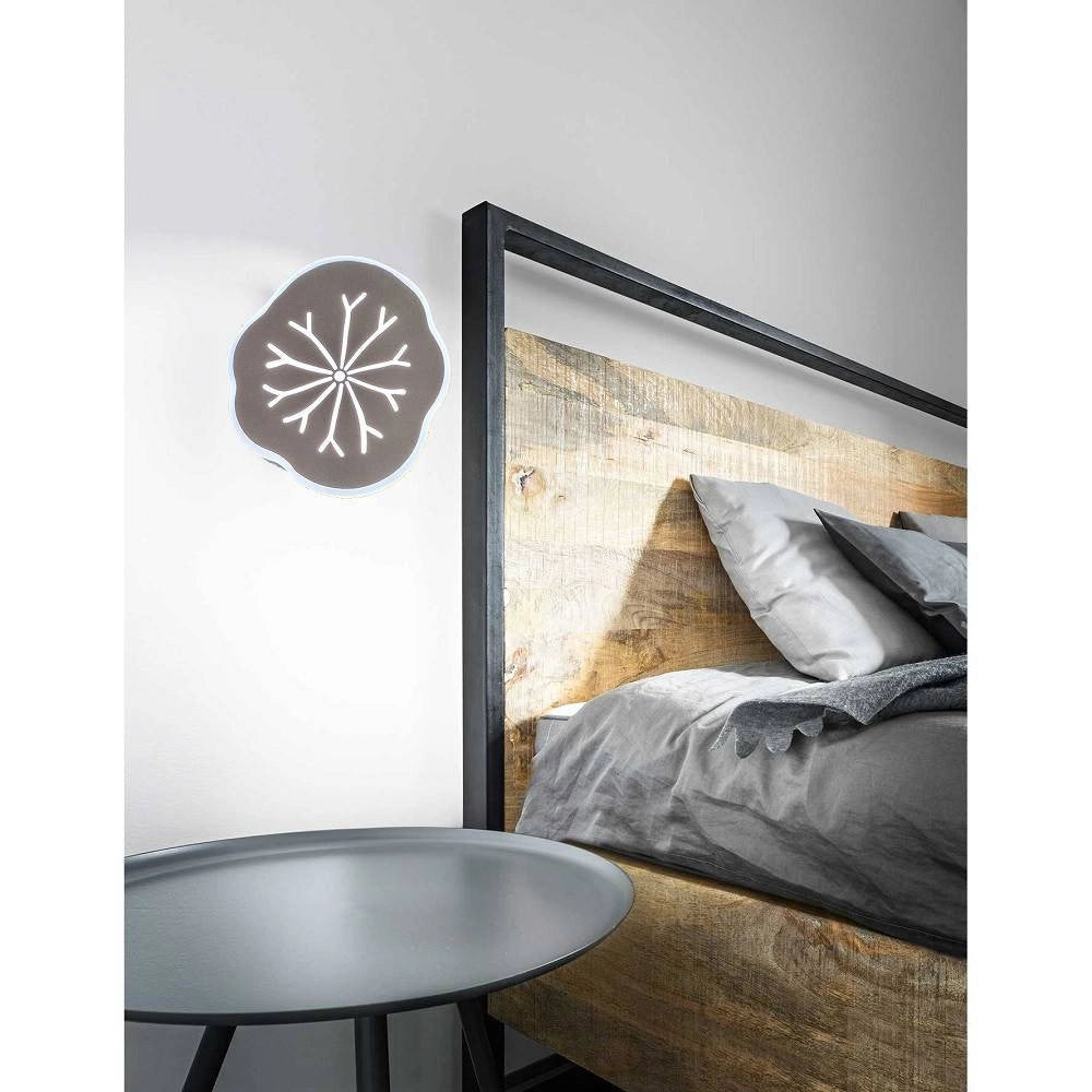 Trade Shop - Applique Led Decorativa Effetto Venature Foglia Muro Lampada 14w Moderna Aq10-3c -
