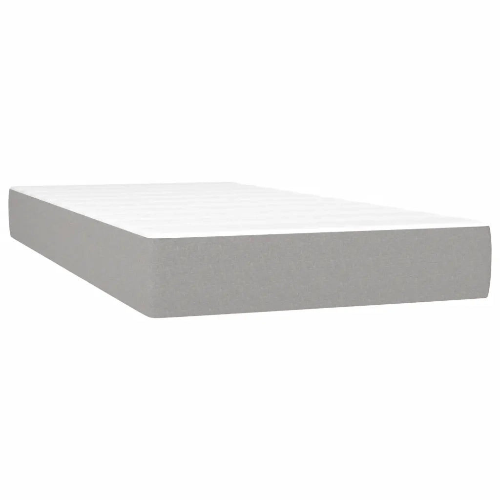 Giroletto a Molle con Materasso-Struttura Letto Grigio Chiaro 90x200 cm Tessuto 422029