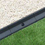 Bordatura per Aiuole Bordo Prato da Giardino Palizzata Flessibile fino a 70° in Gomma Resistente agli UV Pezzi da 1.2m - Grigio - 4 pezzi