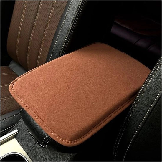 Protezione auto middenconsole in pelle - copertura auto sedile laterale impermeabile - difesa auto middenconsole - colore marrone - compatibile con la maggior parte dei veicoli.