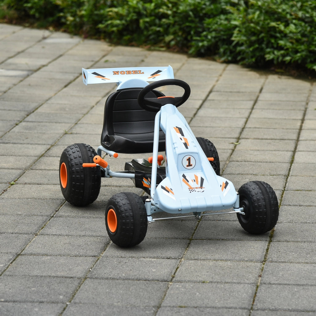 Go-Kart Pedalino per Bambini con Freno a Mano ¨C zephmum ¨C Blu