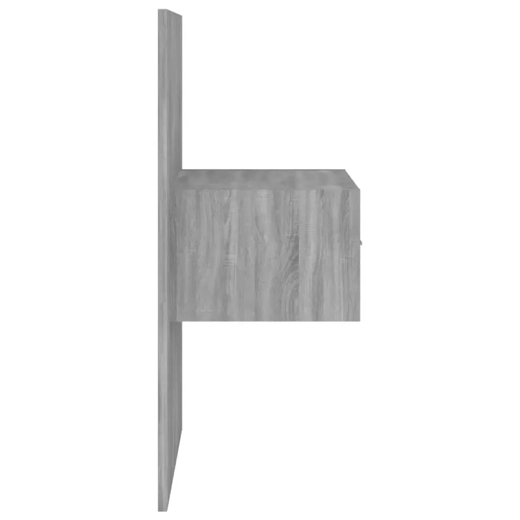 Testiera Letto con Comodini-Testiera con Contenitore in Legno Multistrato Grigio Sonoma 737219