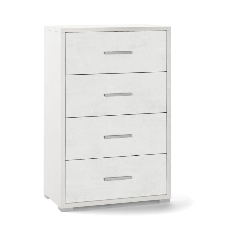 Mobile 4 Cassetti Kit Ossido Bianco cm 71x41x110h - Sarmog