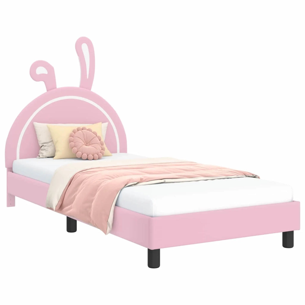 Struttura letto bambini con testata Rosa 90 x 200 cm PU 42011203