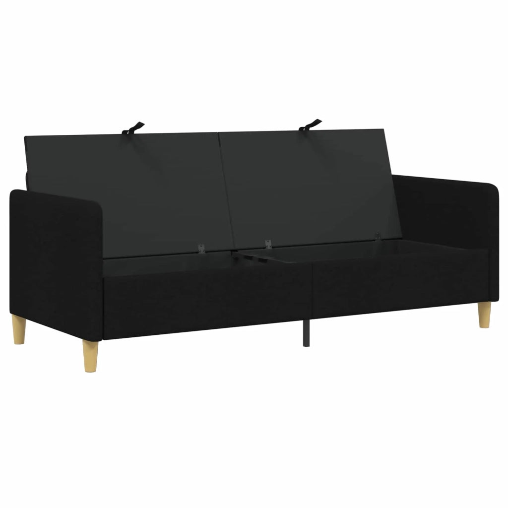 Divano con Storage Nero 192 x 78 x 87 cm Poliestere 42036977