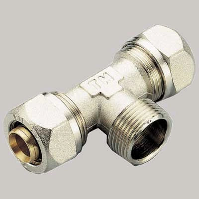 RACCORDO A COMPRESSIONE A TEE MASCHIO TIEMME  20 x 1/2 x 20     TIEMME